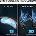 AMACOOL Portable Neck Fan with Ice Cooling Plate, Birthday Gifts for Men Women, 3-Speed Hands-Free Personal Cooler with LED Screen, Bladeless Cooling Fan for Beach Camping Travel Essentials 2026