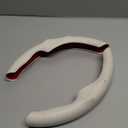 2 Pcs Carbon Fiber Steering Wheel Cover for Cadillac Lyriq Optiq Vistiq GT4 SRX ELR, Anti-Skid Steering Wheel Cover, Segmented Steering Wheel Protector, Comfortable Grip, Durable,B White