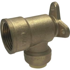 XFITTING Push Fit 1/2 Inch x 3/4 Inch Female NPT Elbow with Drop Ear, 2 Pieces