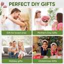 Muyuguit 400 Pcs Pipe Cleaners Craft Kit,Pink Pipe Cleaners Bulk for DIY Flower Bouquet,Multicolors Chenille Stems with Floral Wires, Gardening Tape, Stamen & Ribbon