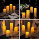 CLTNIKET12-Pack LED Flameless Candles(D 2.2''X H 4'' 5'' 6'' 7'') with Remote Control Waterproof Outdoors & Indoors, Battery Candles with Remote Timer, Decorative Remote Led Candles.