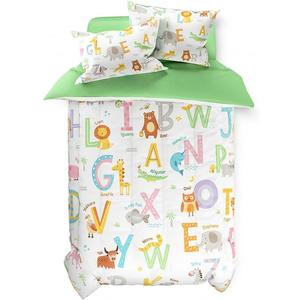 SANDJEST Alphabet Duvet Cover Sets Twin Size for Kids Boys Girls, Include 1 Polyester Comforter Cover 68x86 Inches and 1 Pillowcase 20x26 Inches, Comforter Not Included, Gift for Christmas Birthday