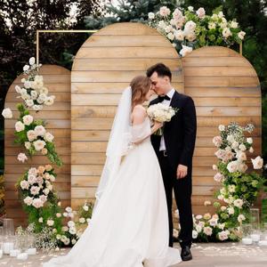 Wooden Arch Backdrop Cover Set of 3 Spandex 6ft 6.6ft 7.2ft, Wrinkle Free Fitted Farmhouse Style Arch Background Cover, Fall Vintage Wood Texture Wall Chaira Arch Covers