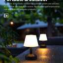 KDG Modern Cordless Small Table Lamps, Portable LED Dimmable Desk Lamp, 4000mAh Rechargeable Battery Operated Lighting for Restaurant/Bedroom/Bedside/Bar/Outdoor/Camping/Night Light(Black)