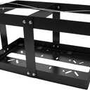 Upgrade Fuel Jug Holder, Black Gas Can Holder for Trailer, Sturdy Four-Way Support and Locking Straps, Fits Two 5 Gallon Fuel Containers, Compatible with Vp Gas Can