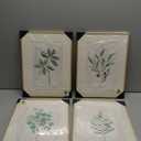 Framed Boho Sage Green Botanical Wall Art for Living Room, Farmhouse Minimalist Plant Artwork for Walls, 4 piece Vintage Leaf Picture Prints for Bathroom Bedroom Kitchen Wall Decor, 12x16 Inch