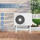 Mini Split Stand, Adjustable Mini Split Ground Stand for 9,000-60,000 BTU Ductless Air Conditioners Heat Pump, Heavy Duty Anti-Vibration AC Bracket, Max Load 450LBS