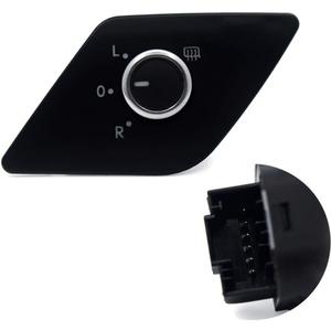 RuiWen VWMS015 Electric Side Mirror Adjustment Window Switch Replacement Fit for VW Volkswagen Jetta 2011 2012 2013 2014 OE# 5C7959565E 16D959565 (6 PINS) (6 PINS & OE# 5C7959565E, Chrome & Black)
