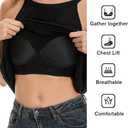 Camisoles for Women with Built in Bra Adjustable Strap Tank Tops Cami Sleeveless Summer Tops for Workout Sleeping Traveling (Black, S)