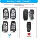MILD EAST for Ford Key Fob Cover with Keychain,Car Key Case Shell Protector Holder 5 Buttons for Ford Explorer Fusion Escape Edge Expedition Mustang F150 F250 F350 F450 F550 Bronco,White
