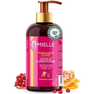 Mielle Organics Pomegranate & Honey Leave In Conditioner for Curly Hair - Moisturizing Detangler & Curly Hair Treatment to Help Repair Damage, Prevent Frizz & Improve Shine (12 Fl Oz)