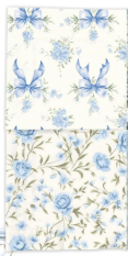 40Pcs Floral Napkins-Blue White Party Supplies Vintage Flower Paper Napkins Tea Party Decorations for Birthday,Baby Shower