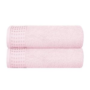 GLAMBURG 100% Cotton 2 Pack Oversized Bath Towel Set 28x55 Inches, Ultra Soft Highly Absorbant Compact Quickdry & Lightweight Large Bath Towels, Ideal for Gym Travel Camp Pool - Pink