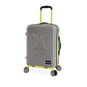 Hurley Torx Hardside Spinner Luggage, Light Grey Neon, Carry-On 21-Inch