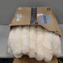 Heated Blanket Full Size, Faux Fur Cozy Heating Blanket with Overheat Protection, 1/2/4/6/8 Hours Auto-Off 10 Heat Level, Machine Washable (72x84 Inches, Cream White)