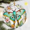 Christmas Ornaments, Dodosky 2.8in Ceramic Hanging Ornament, Xmas Decor, Christmas Tree Ornaments, Xmas Decorations for Tree, Holiday Ornament, Butterfly Gifts, Gifts Ideas, Gift for Women, Her