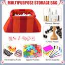 Mahjong Tile Bag Mahjong Empty Bag Crochet Purses Mah Jong Accessories and Gift for Women Game Lover Summer Vacation Supplies(Orange,Orange)