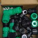 Soaker Hose Fittings Expansion Kit – Extend & Repair Irrigation System, Leak-Resistant Lock Nut Connectors, Hose Splitter with Valve, Couplers & End Plug for 1/2 Inch Tubing