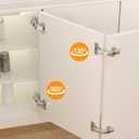 Chibery 2 Pair 135 Degree & 165 Degree Hinges Kit for Pie Corner Cabinets, Hidden Lazy Susan, Face Frame Self Closing, Clip On, Smooth Slow Close, Concealed Mount for Bi-fold Door, Kitchen Cupboard