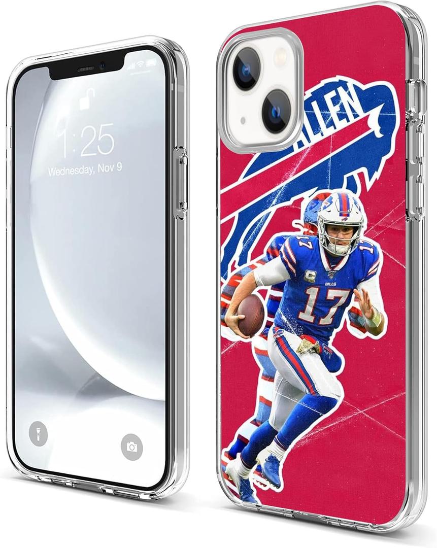 Compatible for iPhone 15 Case, Design Everyday Soft-Grip TPU Phone Clear Case(Buffalo-Allen-2)