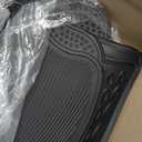 BDK ProLiner Car Floor Mats for Cars Trucks SUV, 3-Piece All-Weather Heavy Duty Rubber Liners with Universal Trimmable Fit, Durable Waterproof Vehicle Auto Floor Mats with Capture Ridges Black