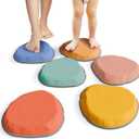ZICOTO Fun Stepping Stones for Kids  Engaging Indoor & Outdoor Activity for Toddlers | Non-Slip Balance & Coordination Obstacle Course | Sensory Play Set of 6 for Ages 1-4