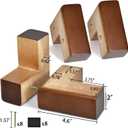Solid Wood Legs for Furniture, L-Shaped Bed Risers, Furniture Legs for Sofa Couch Dresser Cabinet Table, Couch Sofa Feet, Furniture Risers, Bed Lifters 4 Pack