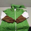 Ya-cos Adult Cosplay Hoodie Hooded Coat Zipper Jacket Green Sweatshirt Costume Outfit
Size S