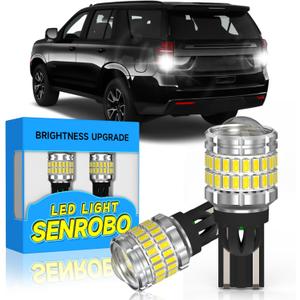 921 912 LED Reverse Light Bulb Fit for Chevrolet Chevy Tahoe 2015-2023, Super Bright T15 LED Bulb with Lens, 6000K Cool White Backup Lights Replacement, Pack of 2