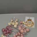 48 Pcs Balls Cake Topper Decorations Balloon Cupcake Toppers Foam Cake Topper Balls for Birthday Party Wedding Cake Deco(Glitter Pink, Rose Gold, Light Brown, Apricot)