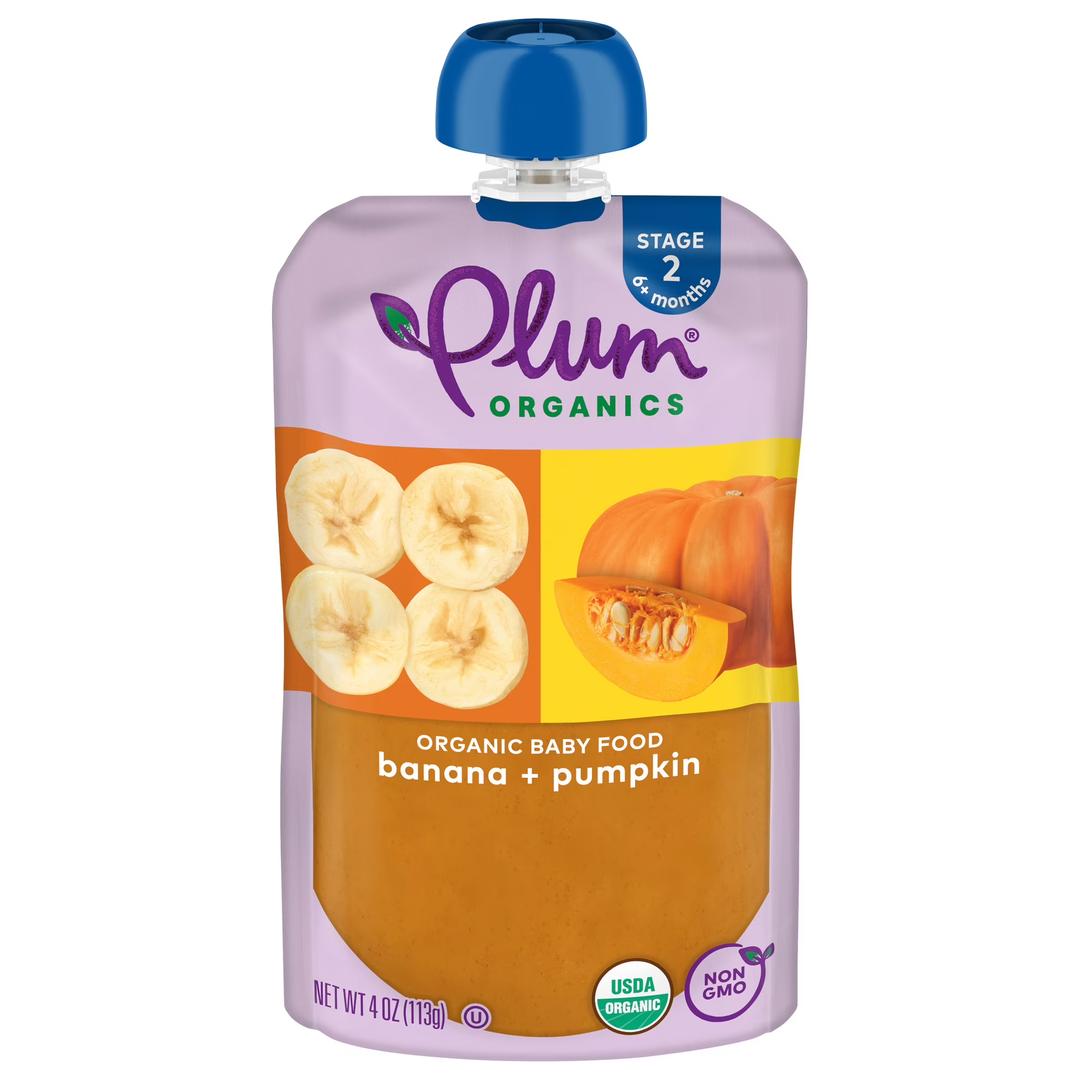 Plum Organics - 12+ Months Organic Baby Food Variety Pack - 3 Flavors - Non-GMO - Fruit & Veggie Blends On-The-Go Pouches for Baby and Toddler Meals - Quality Tested Ingredients - 4 oz (Pack Of 18) Best By 2026/05/21
