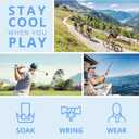 FROGG TOGGS Chilly Pad, Instant Cooling Towel, Long Lasting, Reusable, Sports and Outdoors Neck Towel 33x13 (Hivis Lime Green)