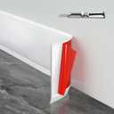 Baseboard Trim,4 Inch(W) x 20 Feet(L) Flexible Baseboard Molding Trim,Self Adhesive Vinyl Baseboard Cove Base, Peel and Stick Wall Base Boards with 1 PCS Utility Knife,White