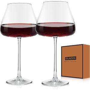 Clear Wine Glasse one, 23oz Classic Stemmed Crystal Burgundy Glasses, Dishwasher Safe Stemware for Red or White, Gift for Party, Holiday, Anniversary, Restaurant, Home Bar, Daily Use
