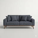Urnishings Lakeview Presley Sofa - Navy Blue 37x80x24