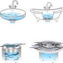 LEKEYE Drain Hair Catcher/Bathtub Shower Drain Hair Trap/Strainer Stainless Steel Drain Protector(Patented Product)