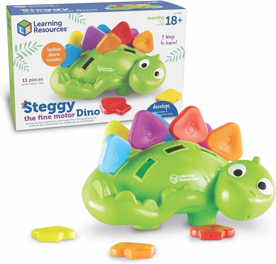 Learning Resources Steggy The Fine Motor Dino, Fine Motor Toy, Ages 2+