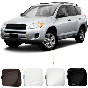 Car Front Bumper Tow Hook Cover Cap Towing Eye Fit for Toyota RAV4 2009 2010 2012 Trailer Cover 53286-0R020 53285-0R020 (Silver, Left Driver Side)