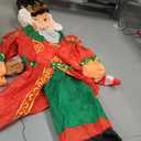 12 Ft by 5.9 Ft Christmas Inflatables Nutcracker Outdoor Decorations, Giant Christmas Blow up Hold Candy Cane Built in LED Lights, Xmas Inflatable Decor Holiday Party Yard Garden Lawn