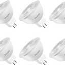 MR16 LED Bulbs Dimmable, 50W Halogen Replacement, 2700K Cozy Warm White, GU5.3 Bipin Base, 5W 12V Low Voltage Landscape Recessed Lighting Bulbs, 6-Pack