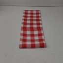 Waterproof Plaid Tablecloth Fabric - Oblong 52x70 Inch Classic Buffalo Tartan Table Cloth for Indoor/Outdoor Use - Washable Tabletop Cover for Dinner, BBQs, and Parties (Red White)