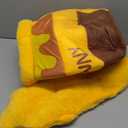 Honey Pot Cat Cave Bed, Soft and Thick Rebound Sponge Pet Nest with Removable & Washable Cushion, Cute Cartoon Design for Small Cats and Breeds (Brown)