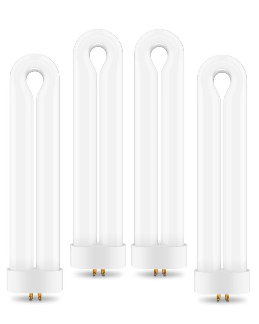 4 Pack Replacement Bulbs FUL15W BL with 4 Pin Base, Indoor Outdoor 15W U Shape Lamp Tube Compatible with T6 T8 T9