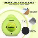 Hikeen Premium Tennis Trainer Rebound with Metal Base,Portable Solo Tennis Trainer Set with 3 Highly Elastic String Balls,Tennis Practice Equipment for Adult Kids an Beginners