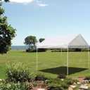 ShelterLogic 10' x 10' MaxAP Canopy Series Compact Outdoor Easy to Assemble Steel Metal Frame Canopy with 50+ UPF Sun Protection and Waterproof Cover, White, 23521, Style: 4-Leg Canopy