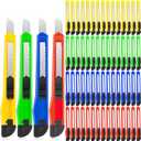 300 Pcs Box Cutters Retractable Utility Knife Office Supplies 9mm Wide Blade Cutter Compact Razor Knife for Home Use(Multicolor)