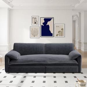 66" Queen Sleeper Sofa,Velvet Convertible Sofa Bed Queen, 3-in-1 Pull Out Couch Bed, Sleeper Loveseat for Small Spaces, Living Room, Office, Apartment