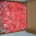 IPOPU 100 Pcs Artificial Flowers Roses Flower Heads Coral Red Foam Fake Roses for DIY Craft Wedding Centerpieces Arrangements Party Baby Shower Cake Decor Home Decorations (Red, Stemless)