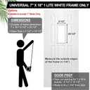 Pushglossy 7'' x 18'' Entry Door Frame Insert Only Replacement Kit (Glass Not Included)1 Lite Exterior Front Door Window Frame Grille Inserts Replacement Kit for Home Improvement