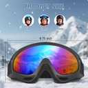 OXG Ski Snowboard Goggles for Men Women, UV Protection Ski Snow Goggles for Kids Youth Adult (3p Pink+white+black)